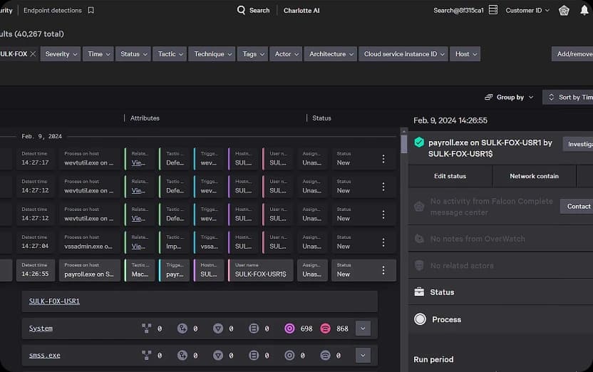 crowdstrike dashboard picture