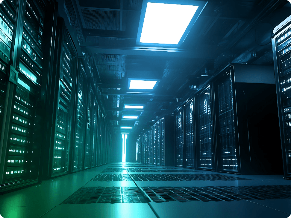 Abstract digital infrastructure graphic