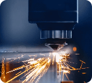 closeup of a cnc machine router cutting metal