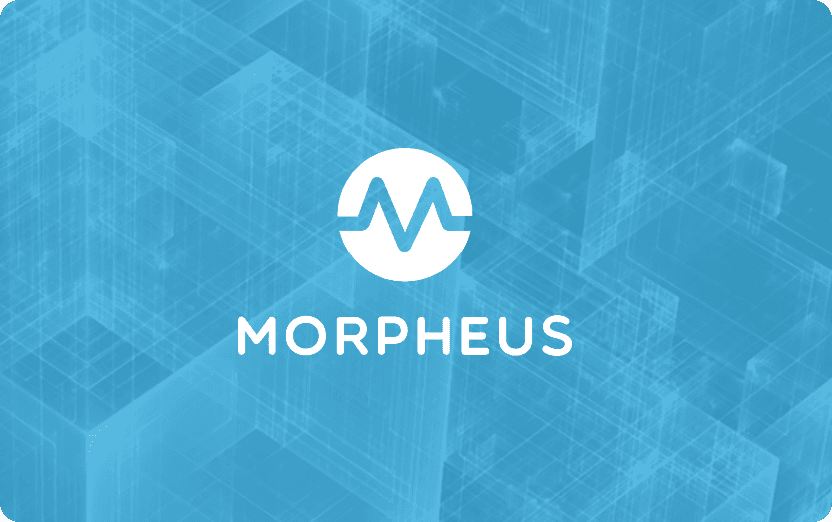 Morpheus logo on blue background